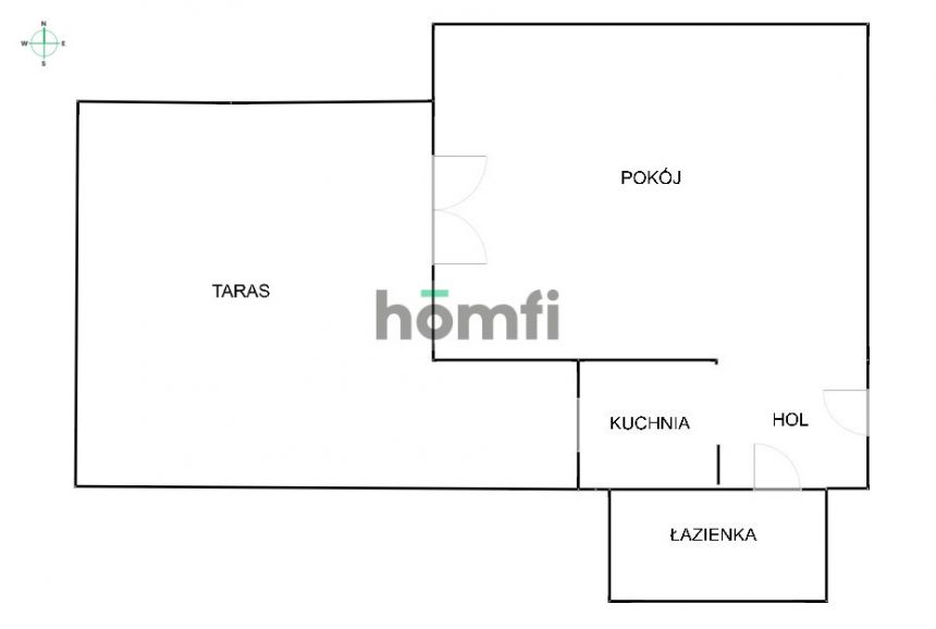 Studio 28 m2 z tarasem 25m2 Tęczowa miniaturka 12