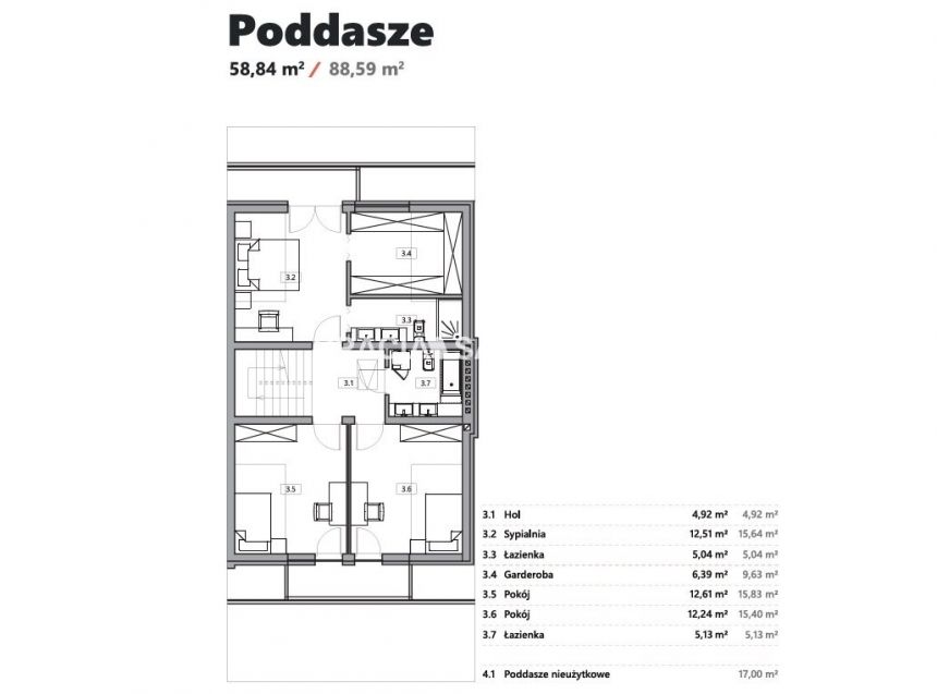 Bliźniak z garażem i ogrodem - 245,38 m2 miniaturka 5