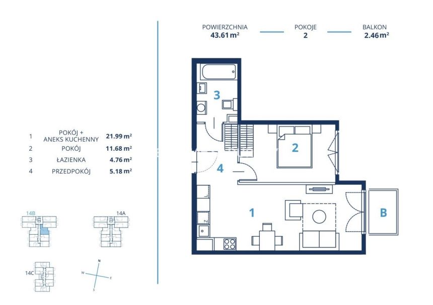 Gotowa inwestycja - metraże od 39 m2, Kraków miniaturka 9