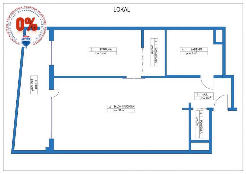 Top, Śliczne, 12m2 loggia, klimatyzacja miniaturka 15