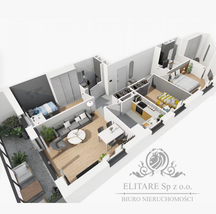 Mieszkanie /4 pok.74,22m2/ duży balkon/Krzyki ul.Braterska miniaturka 6