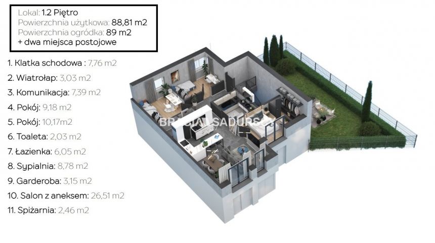 Wieliczka 89m2 + ogródek deweloperskie prowizja 0% miniaturka 7