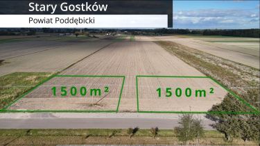 Stary Gostków, 120 000 zł, 15 ar, woda w drodze