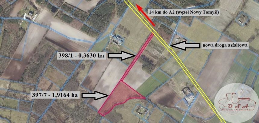 2,3 ha 15 km A2 WZ na magazyn farma fotowoltaiczna miniaturka 1