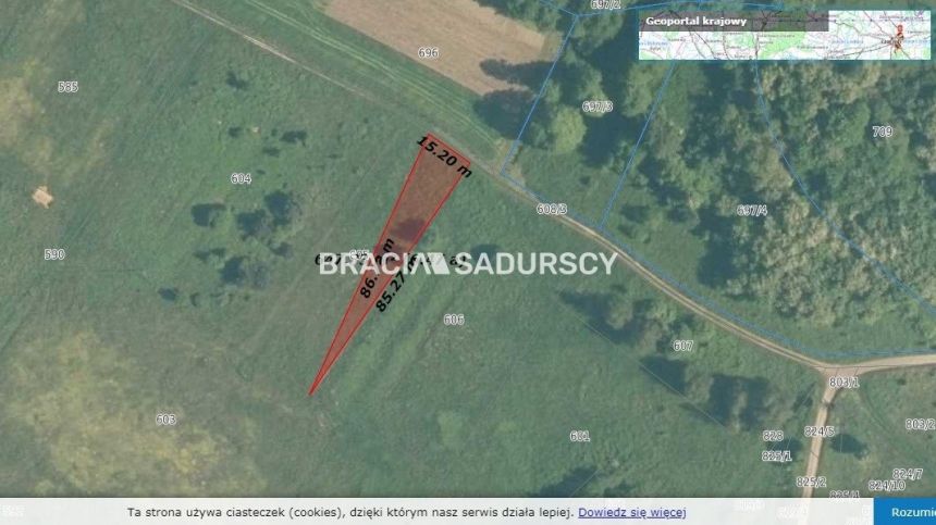 Działka budowlano - rolna w pobliżu Zamku Tenczyn miniaturka 3