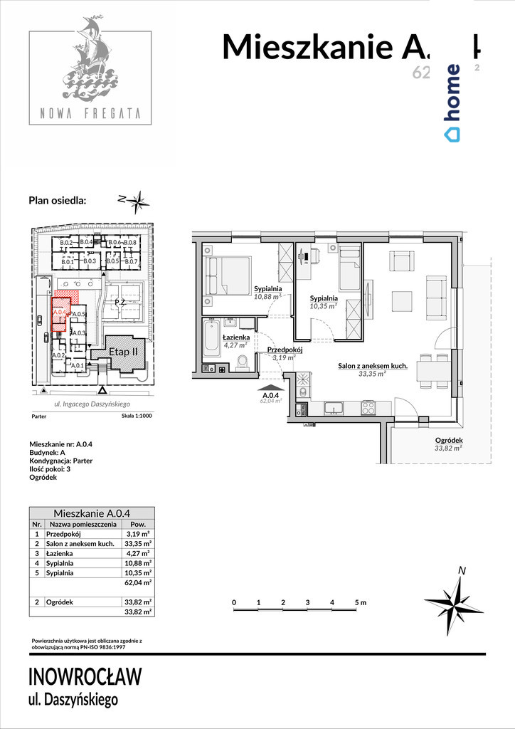 Nowa Fregata Inowrocław apartament z ogródkiem miniaturka 6