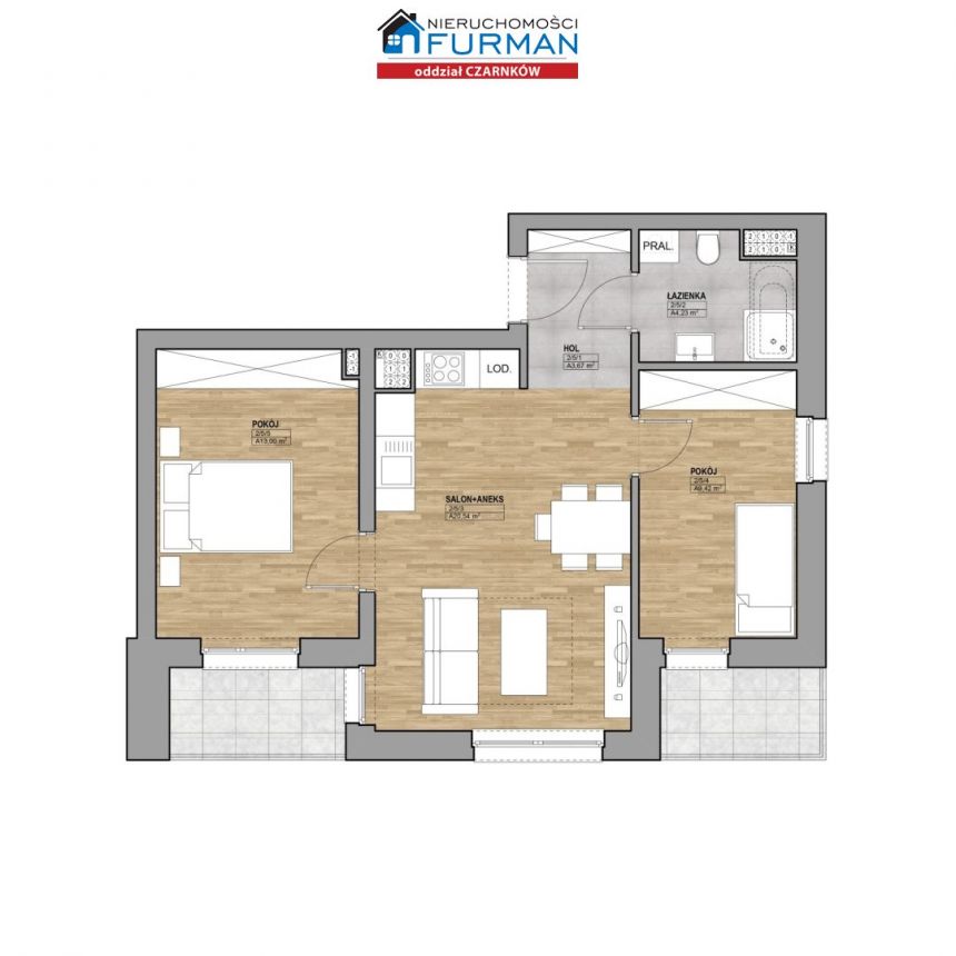 Trzcianka, 384 000 zł, 50.87 m2, bez prowizji miniaturka 2