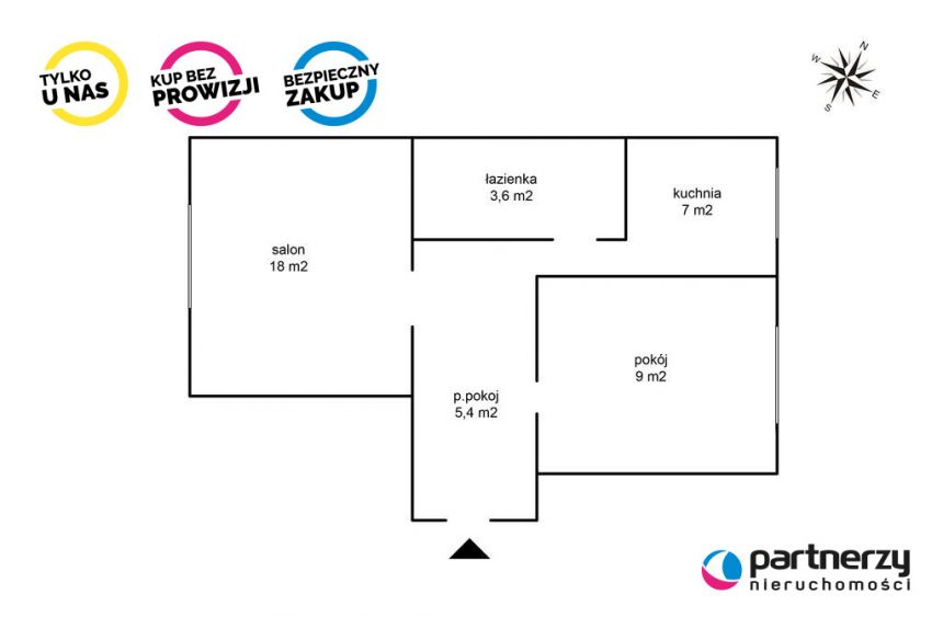 Gdańsk Przymorze, 650 000 zł, 43 m2, pietro 4/4 - zdjęcie 1