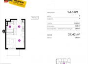 Kraków Podgórze, 649 854 zł, 27.42 m2, z loggią miniaturka 2