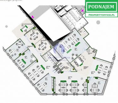 Mokotów:podnajem- biuro 410,13 m2