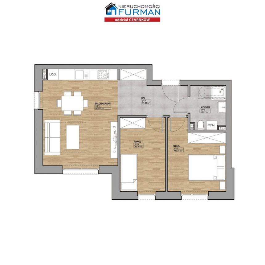 Trzcianka, 419 000 zł, 53.39 m2, bez prowizji miniaturka 2