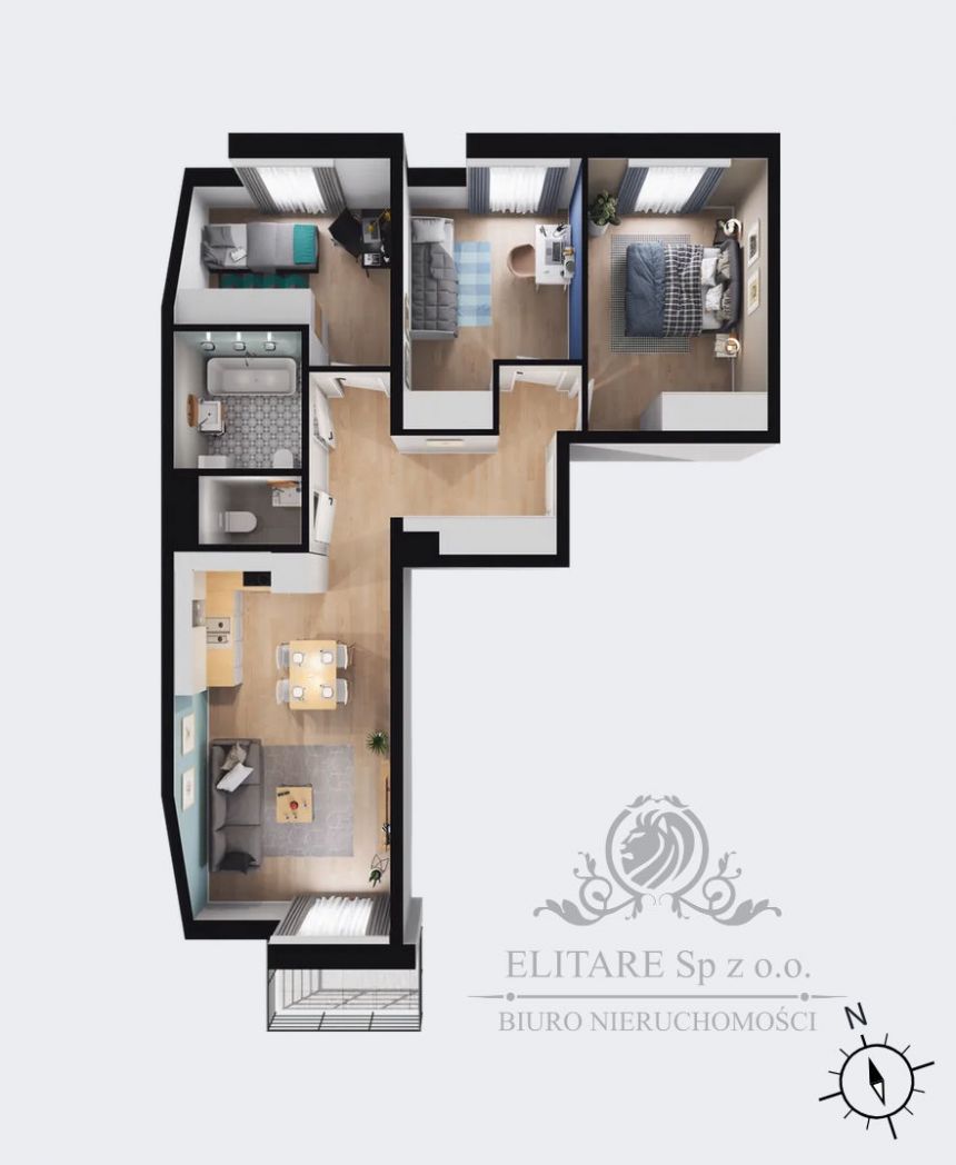 REALIZACJA 10.2025/Mieszkanie 4 pok.62,30m2/ balkon/Brochów miniaturka 7