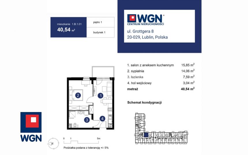 Lublin, 482 021 zł, 40.54 m2, z garażem miniaturka 3