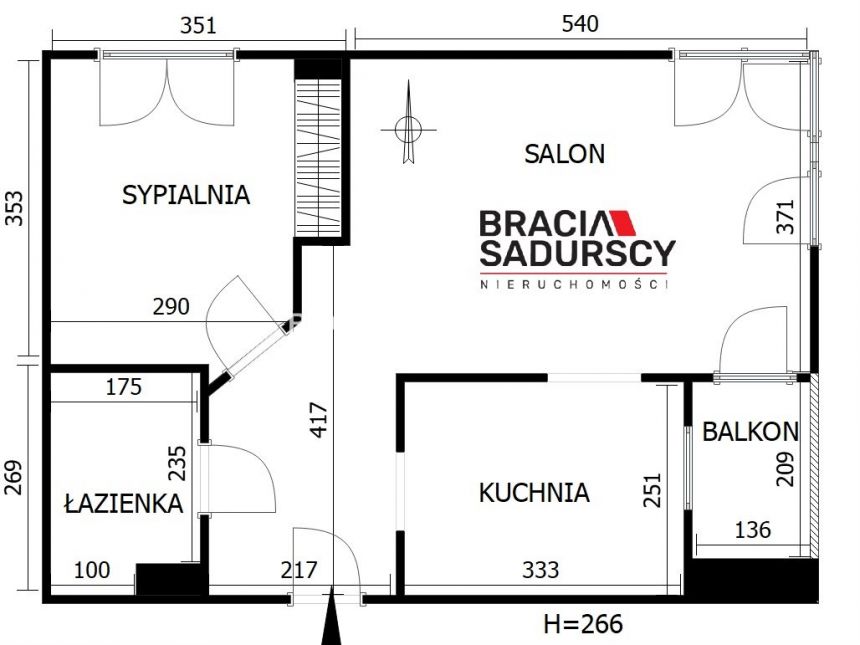 Kraków Prądnik Biały, 790 000 zł, 51.31 m2, umeblowane miniaturka 20