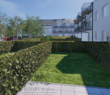 W REALIZACJI 11.2024/Mieszkanie 2 pok, 48,7m2 taras i ogród, Księże Wielkie