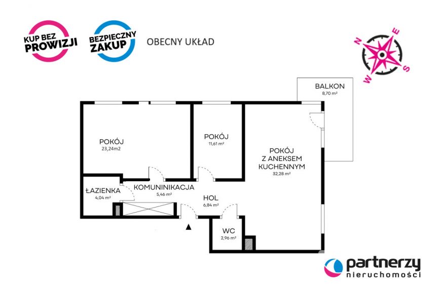 Gdańsk Piecki-Migowo, 1 099 000 zł, 86.43 m2, M4 miniaturka 14