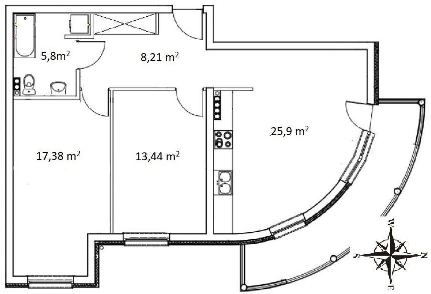 Tczew, 535 000 zł, 70.73 m2, pietro 1, 3 miniaturka 11