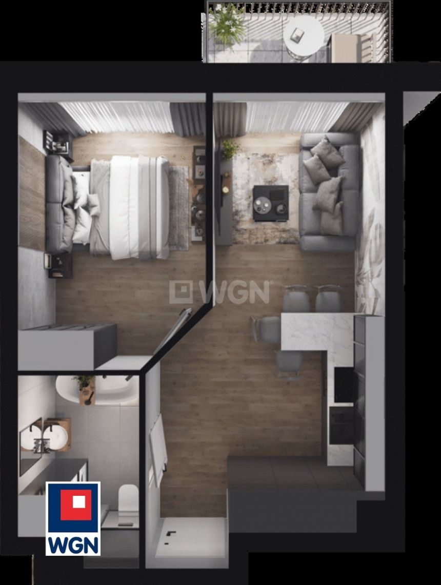 Gdynia Chwarzno-Wiczlino, 384 505 zł, 33.08 m2, do wykończenia miniaturka 3