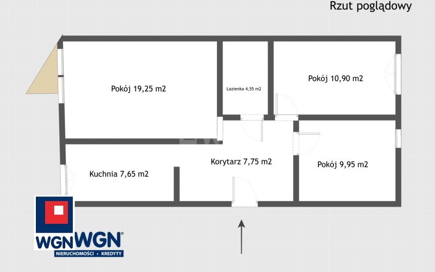 Poznań Strzeszyn, 2 500 zł, 60 m2, kuchnia z oknem miniaturka 13