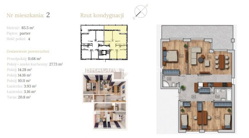 MIESZKANIA W STANIE DEWELOPERSKIM KRAKÓW miniaturka 3