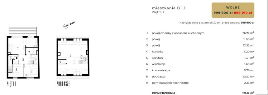ODDANE DO UŻYTKOWANIA! Dwupoziomowe 5 pok.mieszk. /taras/Ołtaszyn/Wrocław miniaturka 9