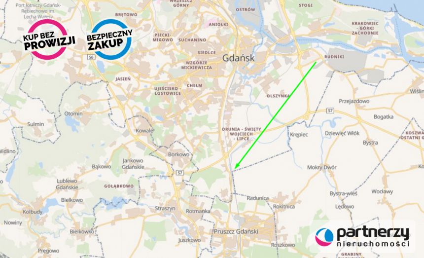 Gdańsk Niegowo, 553 800 zł, 85.2 ar, droga dojazdowa utwardzona miniaturka 2