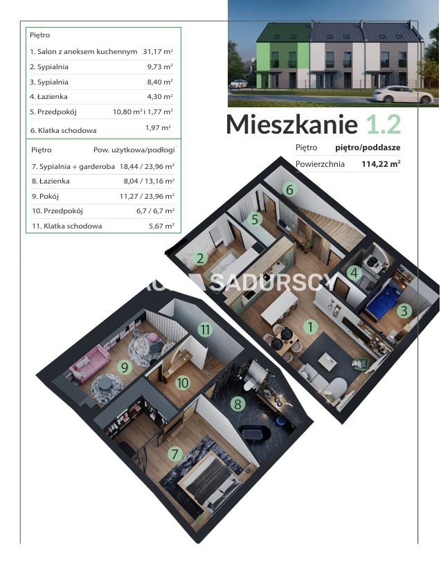 3 pok, 9tys/m2 Śledziejowice koło Krakowa miniaturka 2