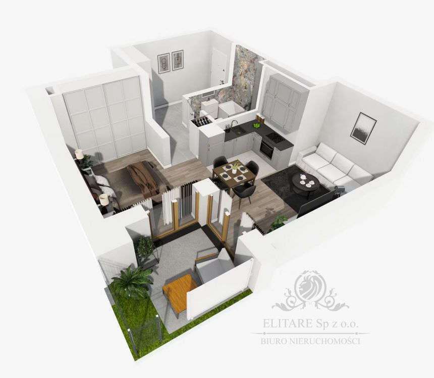Mieszkanie 41,01m2 + ogórd i taras  widokiem na Odrę/Kleczków miniaturka 7