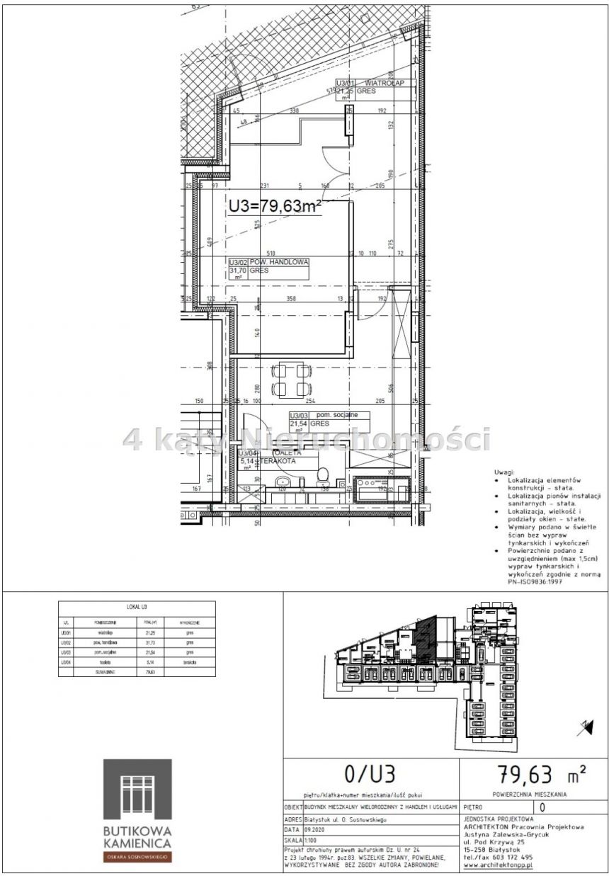 Lokal 80,27m2 Butikowa Kamienica*Sosnowskiego 9 miniaturka 2