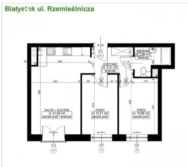 Białystok Antoniuk Fabryczny, 620 000 zł, 52 m2, parter