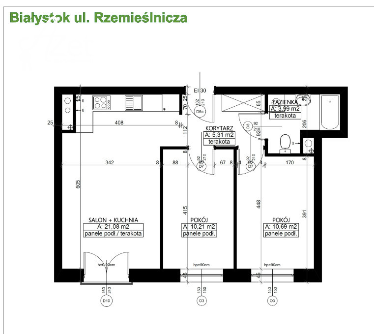 Białystok Antoniuk Fabryczny, 620 000 zł, 52 m2, parter - zdjęcie 1