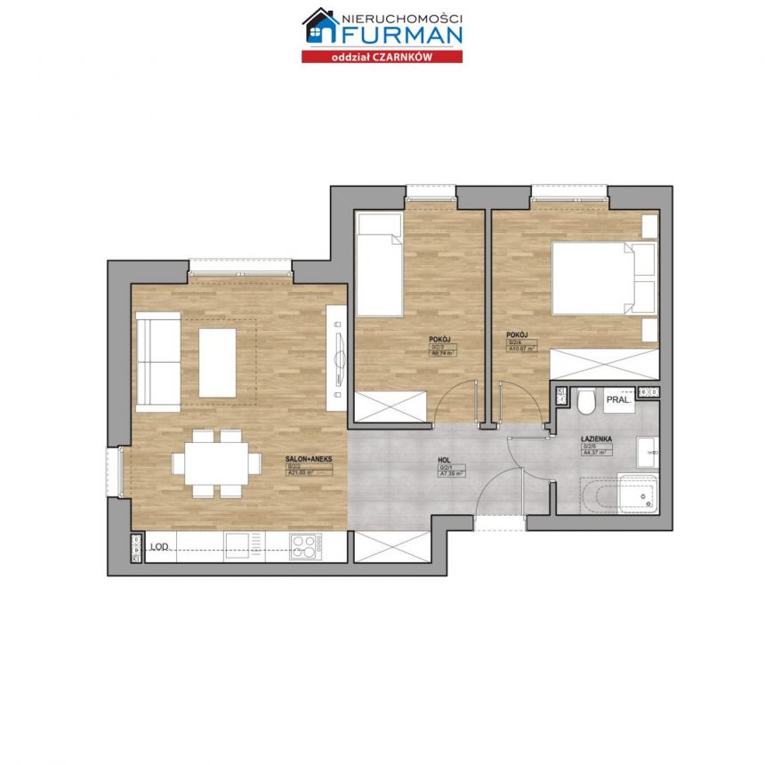 Trzcianka, 419 000 zł, 53.39 m2, bez prowizji miniaturka 2