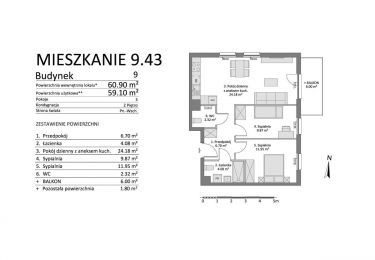 Gdańsk Łostowice, 581 500 zł, 59.1 m2, z miejscem parkingowym
