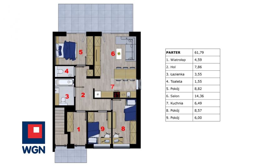Bolesławiec, 459 000 zł, 61.79 m2, parter, 2 miniaturka 5