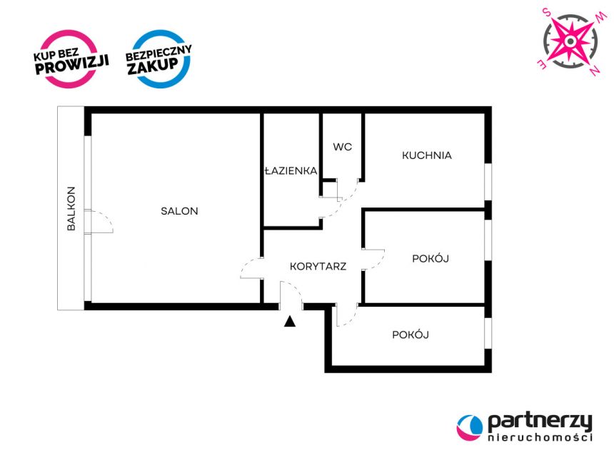 Gdańsk Piecki-Migowo, 699 000 zł, 62.7 m2, 3 pokojowe miniaturka 15