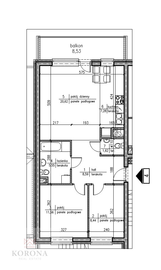 Nowe Miasto Białystok mieszkanie 63 m2 "pod klucz" miniaturka 2