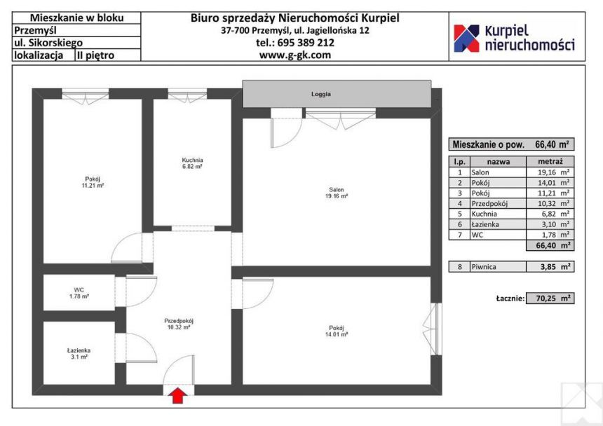 Mieszkanie 3 pokojowe os. Rycerskie miniaturka 12