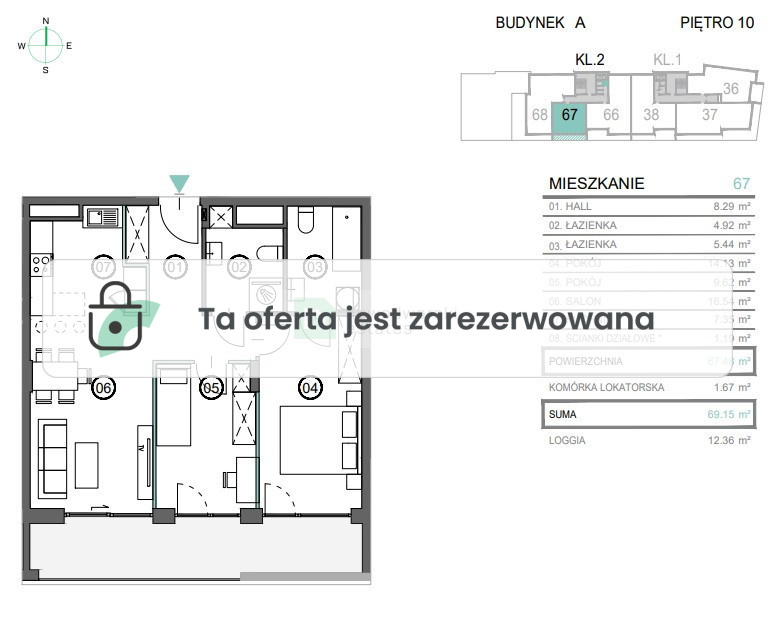 3-pokojowy apartament na 10. piętrze! - zdjęcie 1