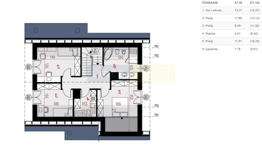 DOM Z GARAŻEM, 125 M2, 4 POKOJE, DZIAŁKA 1250 M2 miniaturka 4