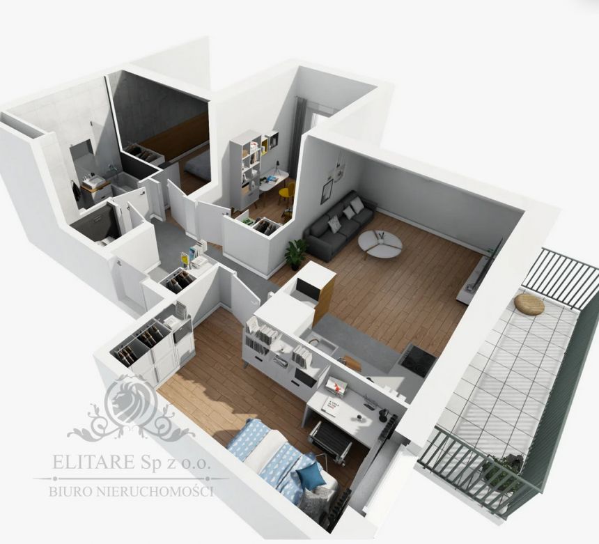 Termin na 11.2024/Mieszkanie 4 pok, 59,8m2 balkon, Księże Wielkie miniaturka 5
