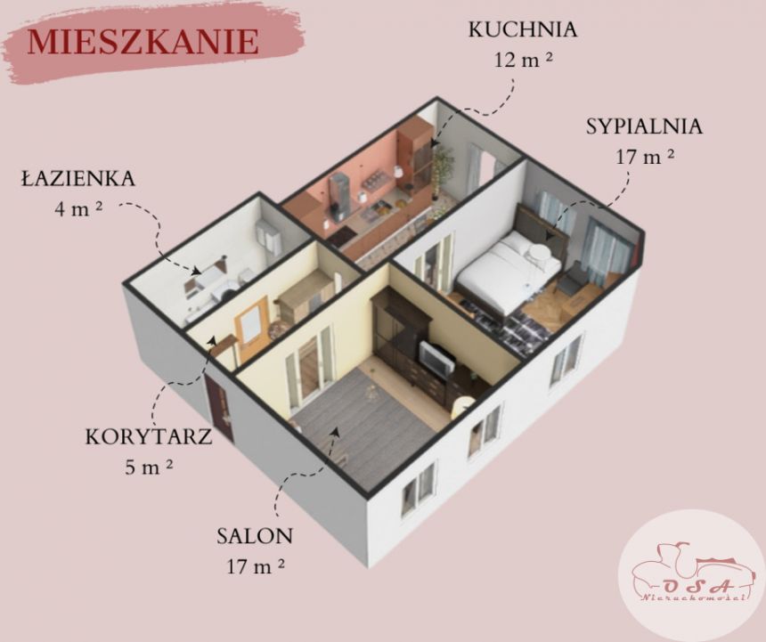 Wyposażone odnowione 55 m2 centrum Słupca miniaturka 12