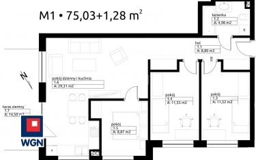 Wieluń, 599 490 zł, 75.03 m2, do wykończenia