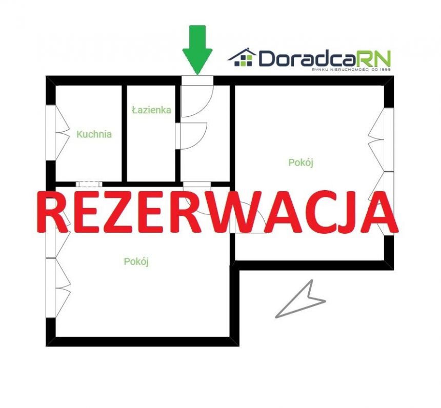 2 pokoje na 1 piętrze, 43m² - zdjęcie 1