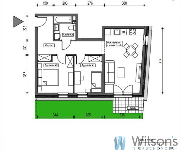 Wrocław Brochów, 659 673 zł, 59.43 m2, parter miniaturka 6