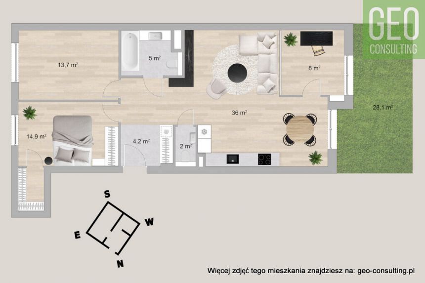 Wykończone mieszkanie z garażem w cenie + klima miniaturka 3
