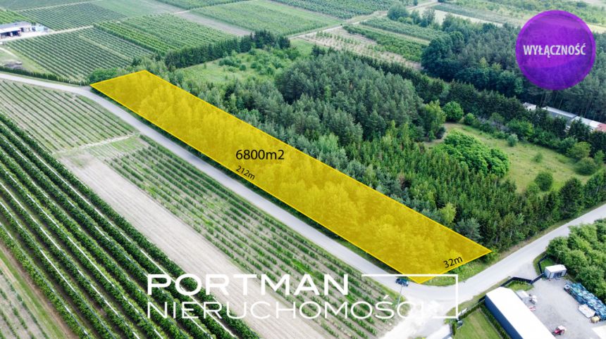 Działka budowlana 6800m2, SPRZEDAŻ, MPZP - zdjęcie 1