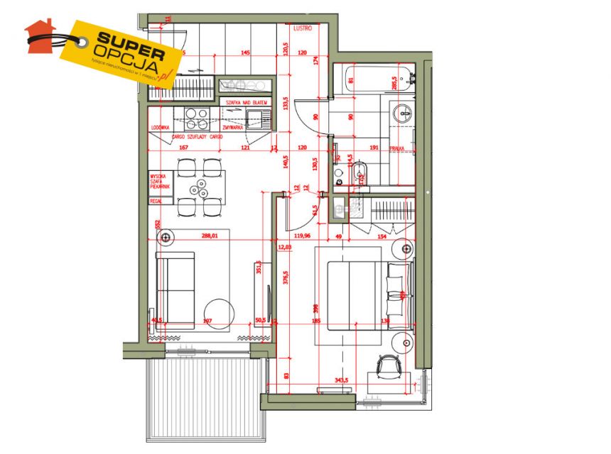 Kraków Wola Justowska, 4 000 zł, 42 m2, pietro 1/3 miniaturka 11