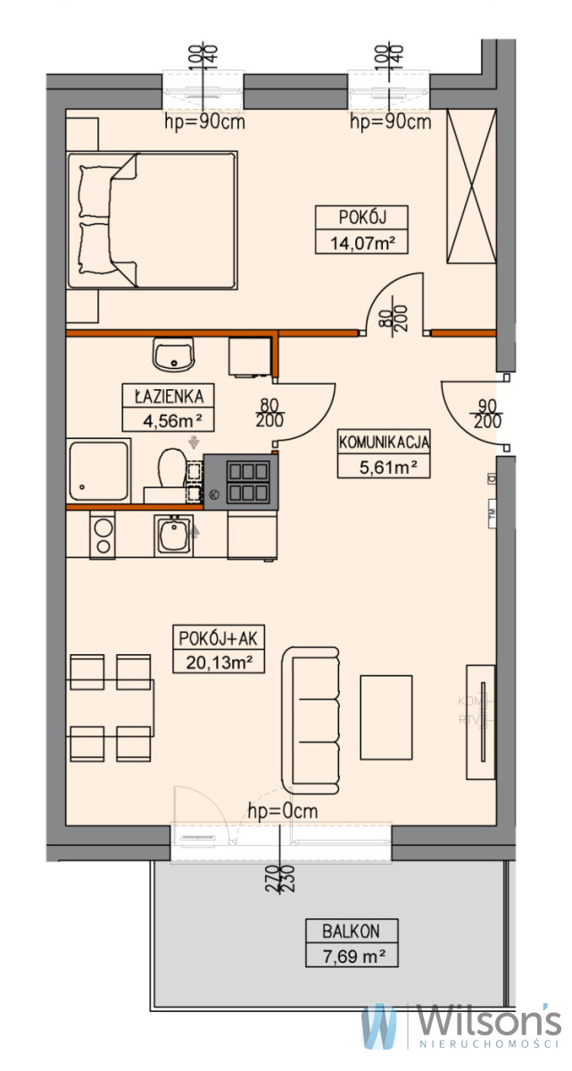 Stegna, 709 760 zł, 44.36 m2, z balkonem miniaturka 8