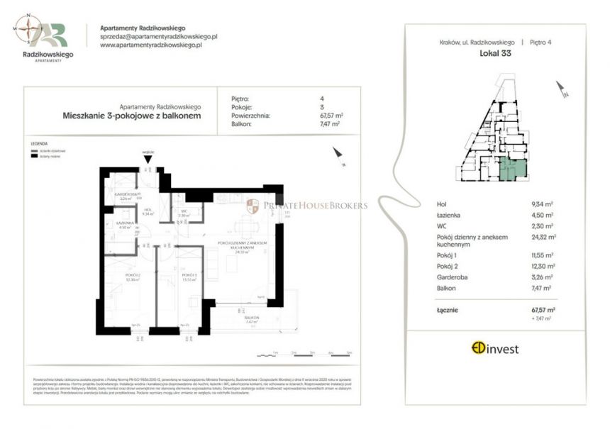 APARTAMENTY RADZIKOWSKIEGO| 3-pokojowe mieszkanie miniaturka 7