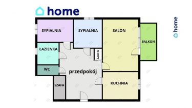 Mieszkanie 3 oddzielne pokoje 58,4 m2 "Projektant"